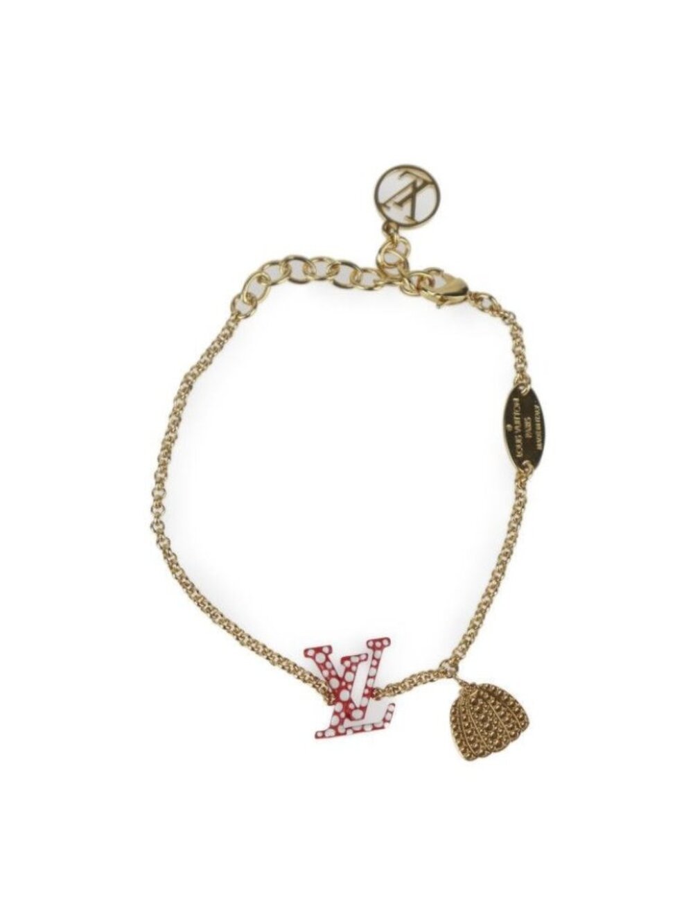 Louis Vuitton Bracelet Iconic Infinity Dot M0970 A Metal Gold Red